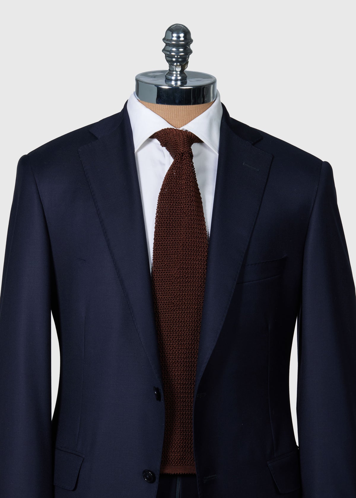Silk Knit Tie Powder Blue - Paul Stuart