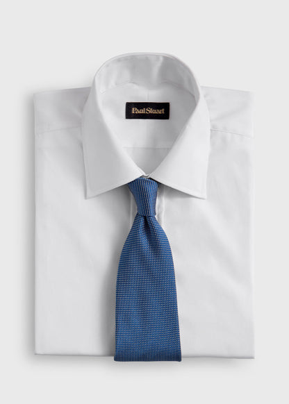 Woven Silk Micro Dot Tie Black - Paul Stuart