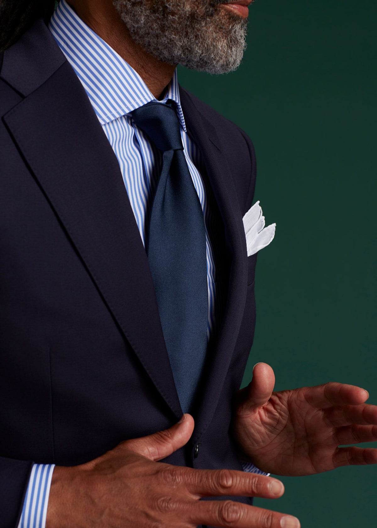 Solid Silk Tie Black - Paul Stuart