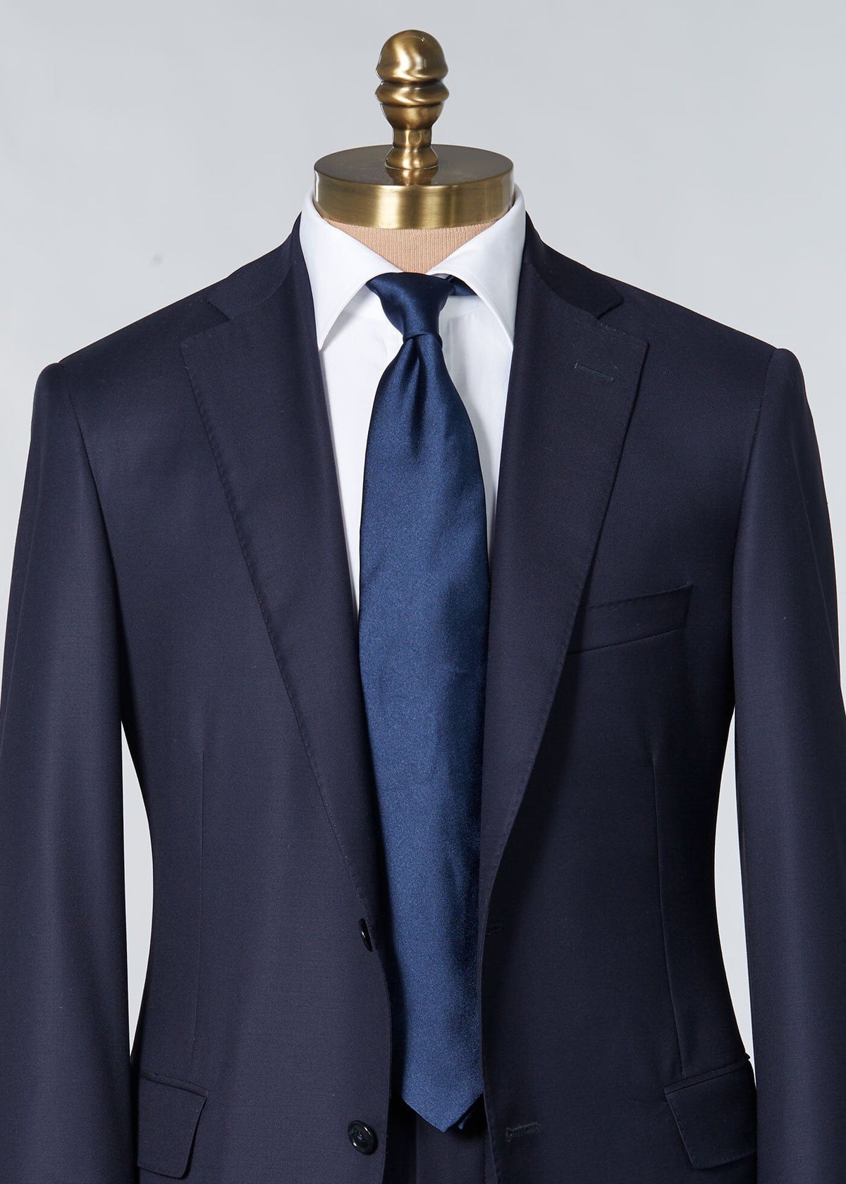 Solid Silk Tie Black - Paul Stuart