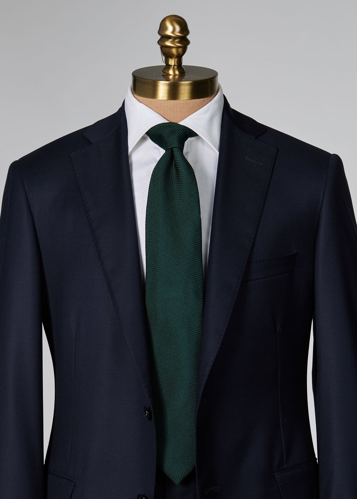 Solid Silk Garza Tie Black - Paul Stuart