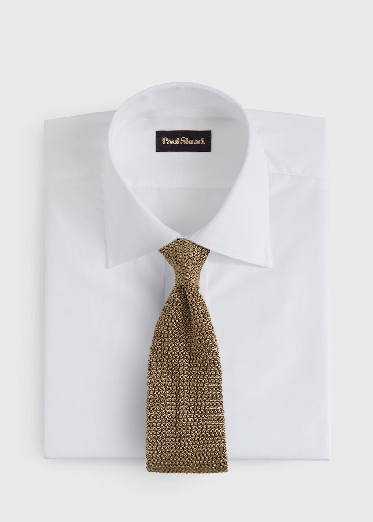 Silk Knit Tie Powder Blue - Paul Stuart