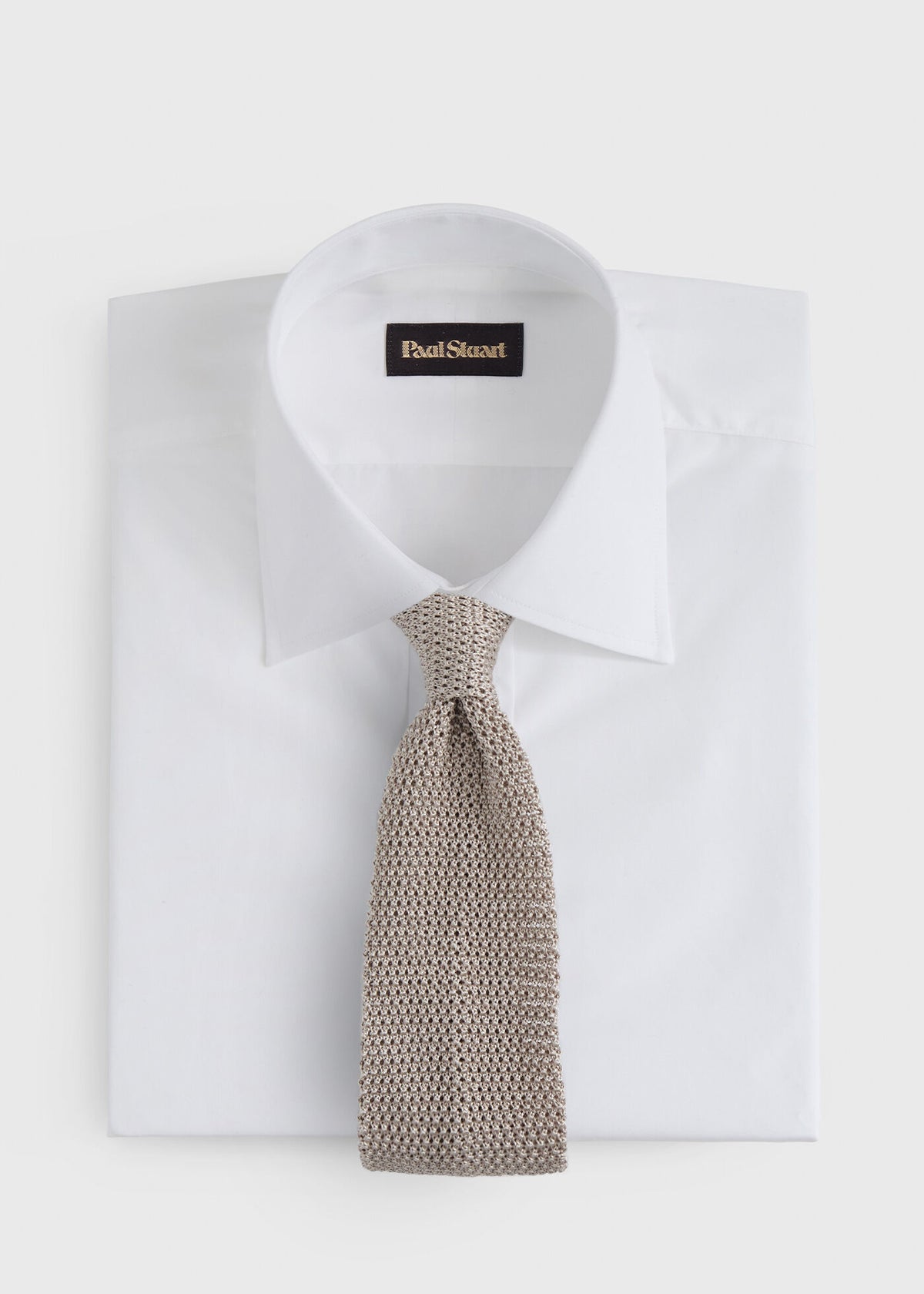 Silk Knit Tie Powder Blue - Paul Stuart