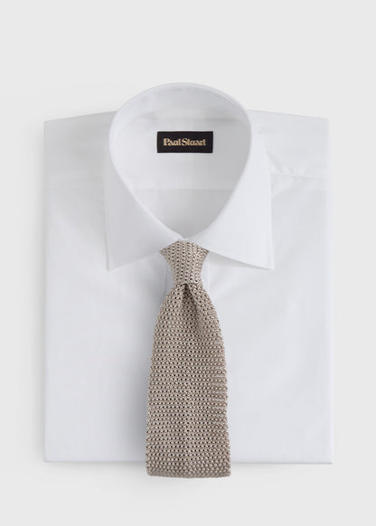 Silk Knit Tie Powder Blue - Paul Stuart