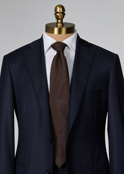 Solid Silk Garza Tie Black - Paul Stuart