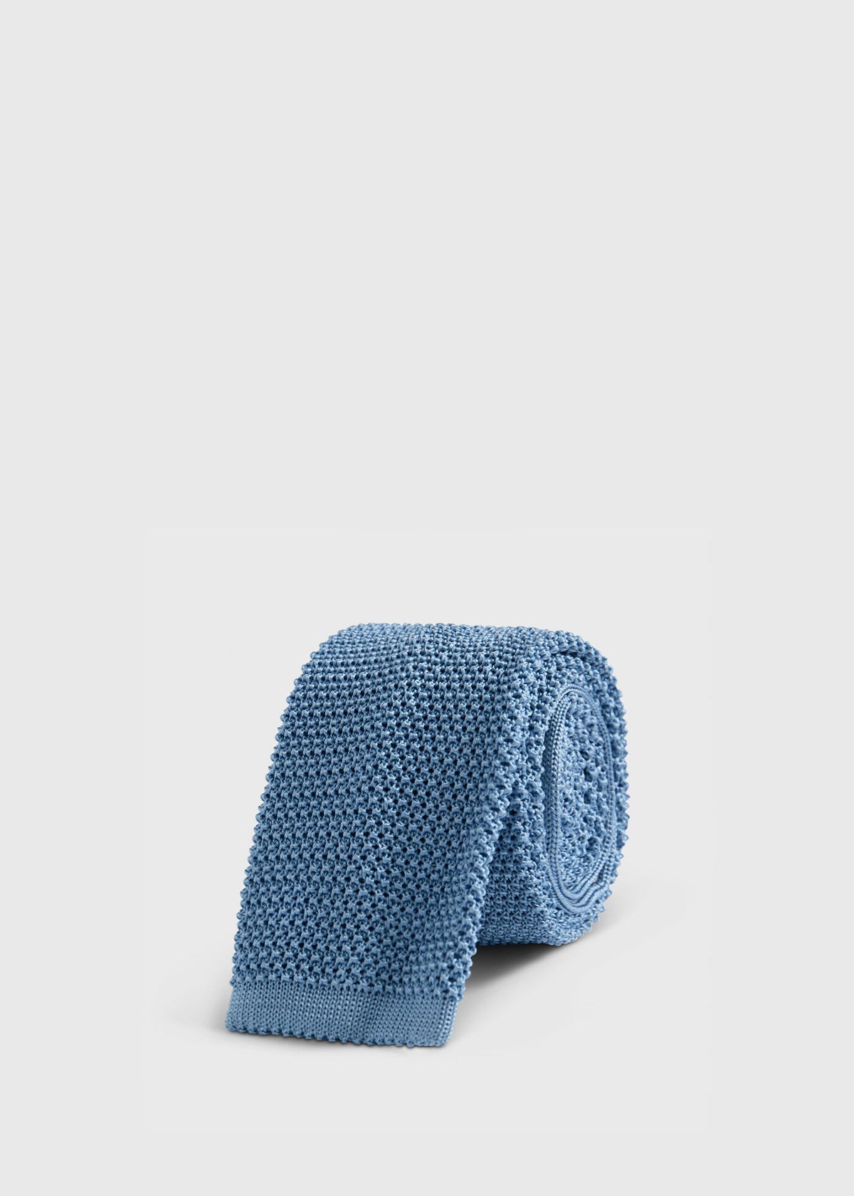 Silk Knit Tie Powder Blue - Paul Stuart