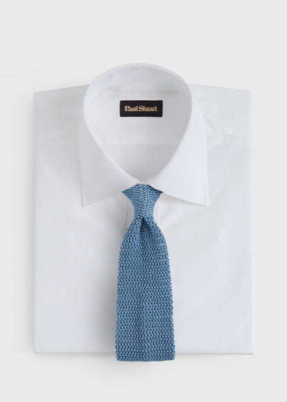 Silk Knit Tie Powder Blue - Paul Stuart