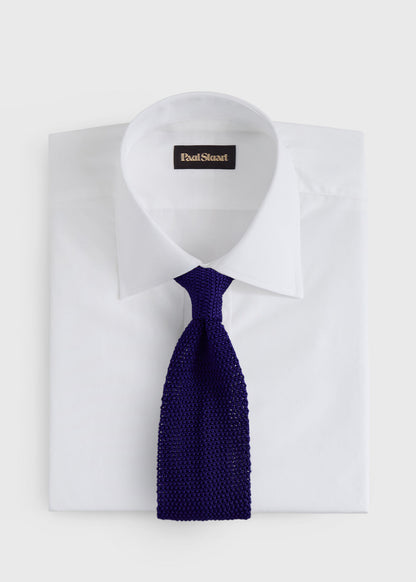 Silk Knit Tie Powder Blue - Paul Stuart