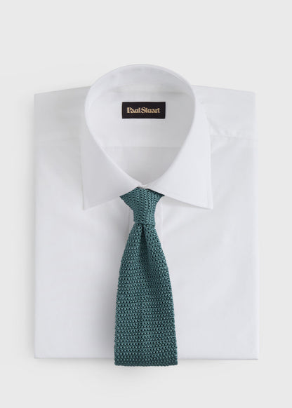 Silk Knit Tie Powder Blue - Paul Stuart