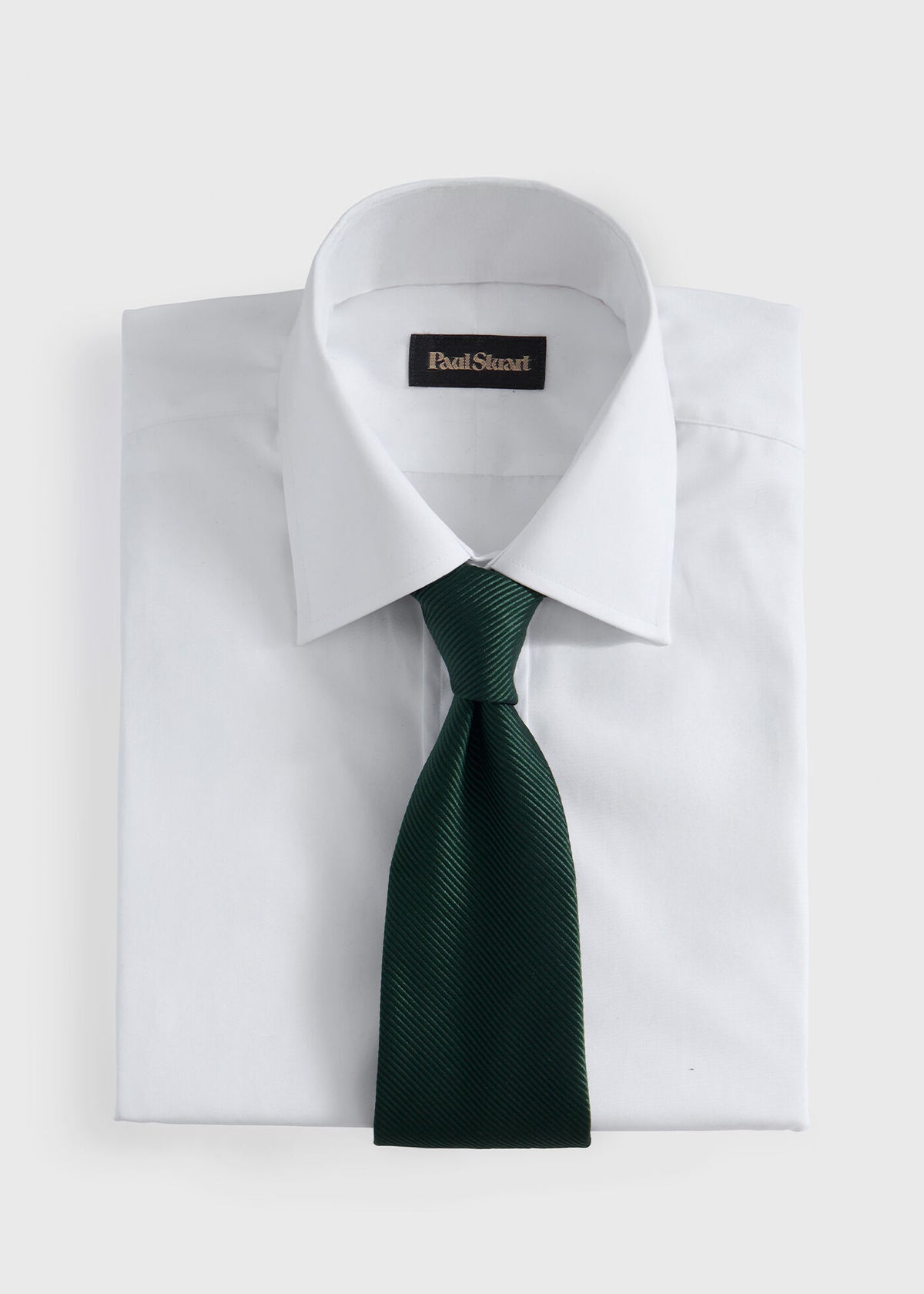 Solid Mogador Silk & Cotton Tie Black - Paul Stuart