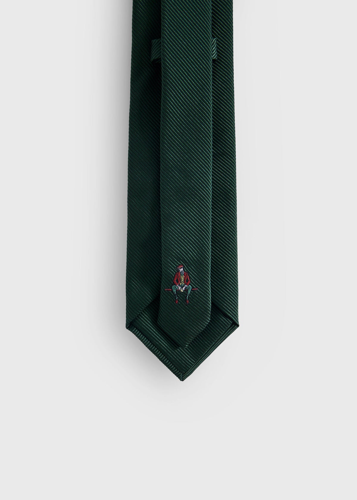 Solid Mogador Silk & Cotton Tie Black - Paul Stuart