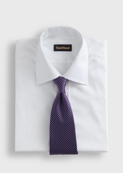 Woven Silk Micro Jacquard Tie Green - Paul Stuart