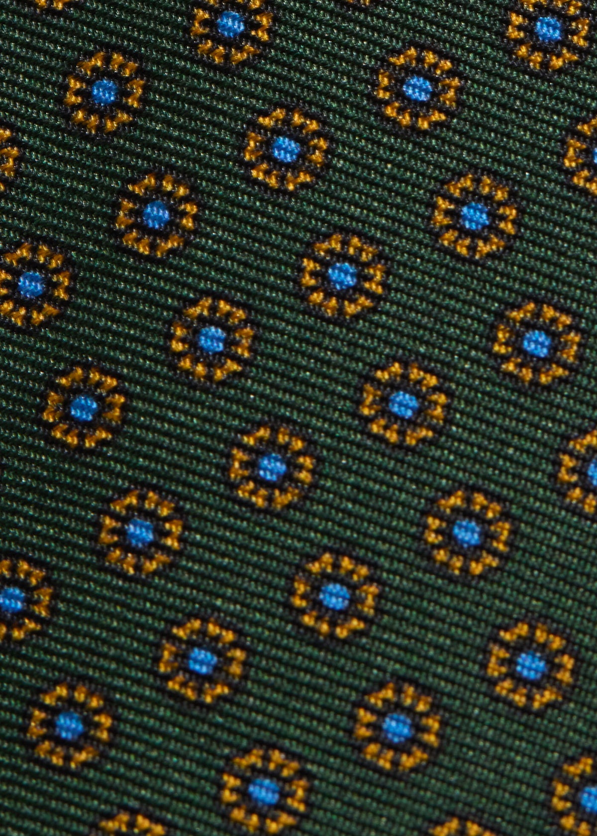 Micro Medallion Printed Silk Tie Burgundy - Paul Stuart