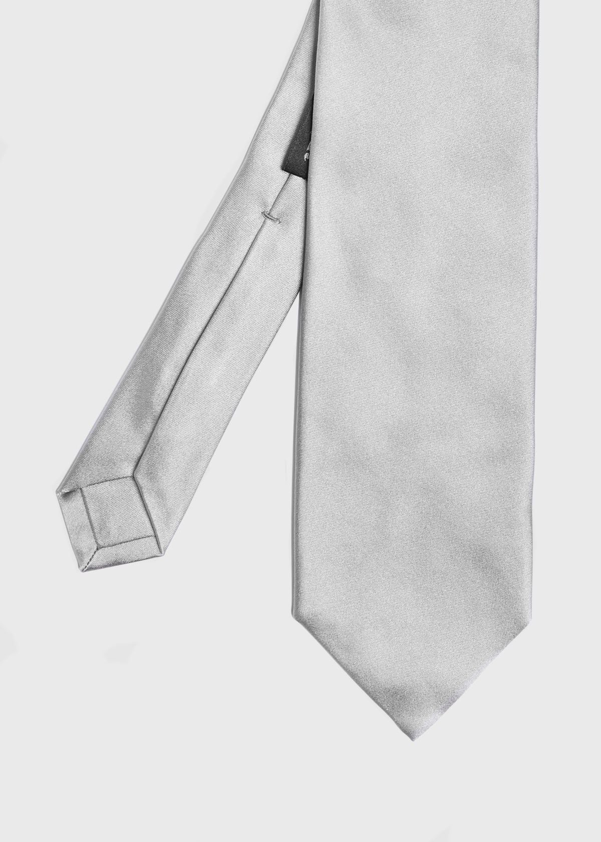Solid Silk Tie Black - Paul Stuart
