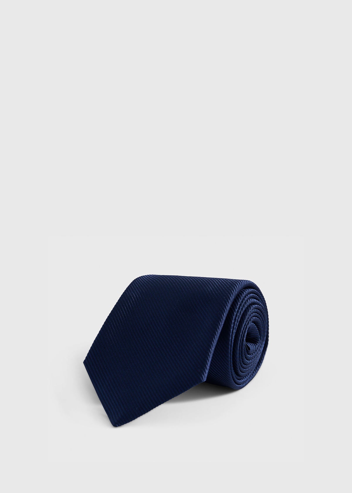 Solid Mogador Silk & Cotton Tie Black - Paul Stuart