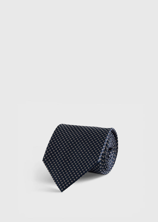 Woven Silk Micro Jacquard Tie Green - Paul Stuart