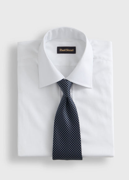 Woven Silk Micro Jacquard Tie Green - Paul Stuart