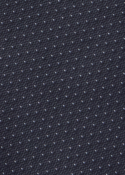 Woven Silk Micro Pattern Tie Black - Paul Stuart