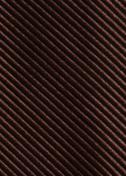 Solid Mogador Silk & Cotton Tie Black - Paul Stuart