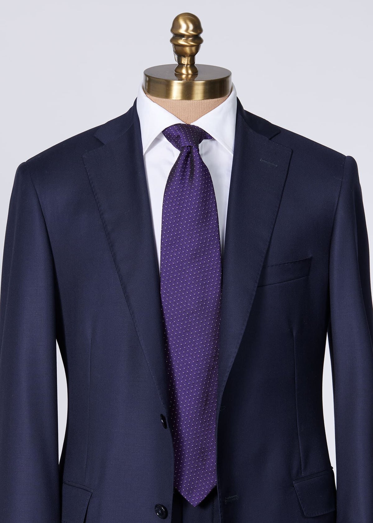 Woven Silk Micro Pattern Tie Black - Paul Stuart