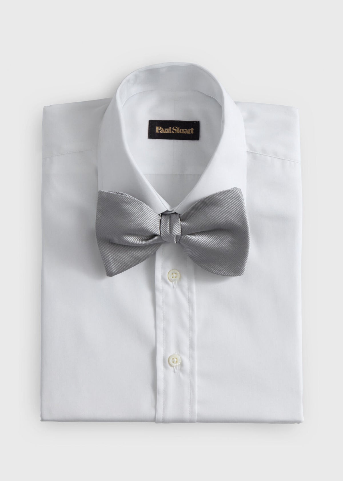 Woven Silk Grosgrain Bow Tie Black, unselectable - Paul Stuart
