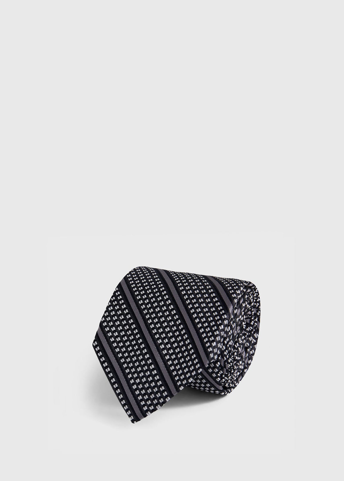 Silk Grenadine Stripe Tie Navy - Paul Stuart