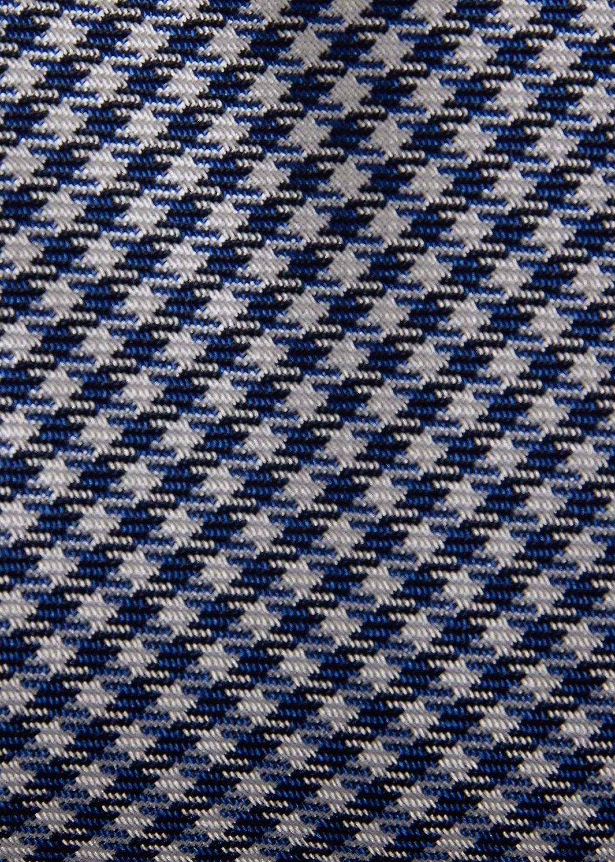 Woven Silk Houndstooth Tie Black - Paul Stuart