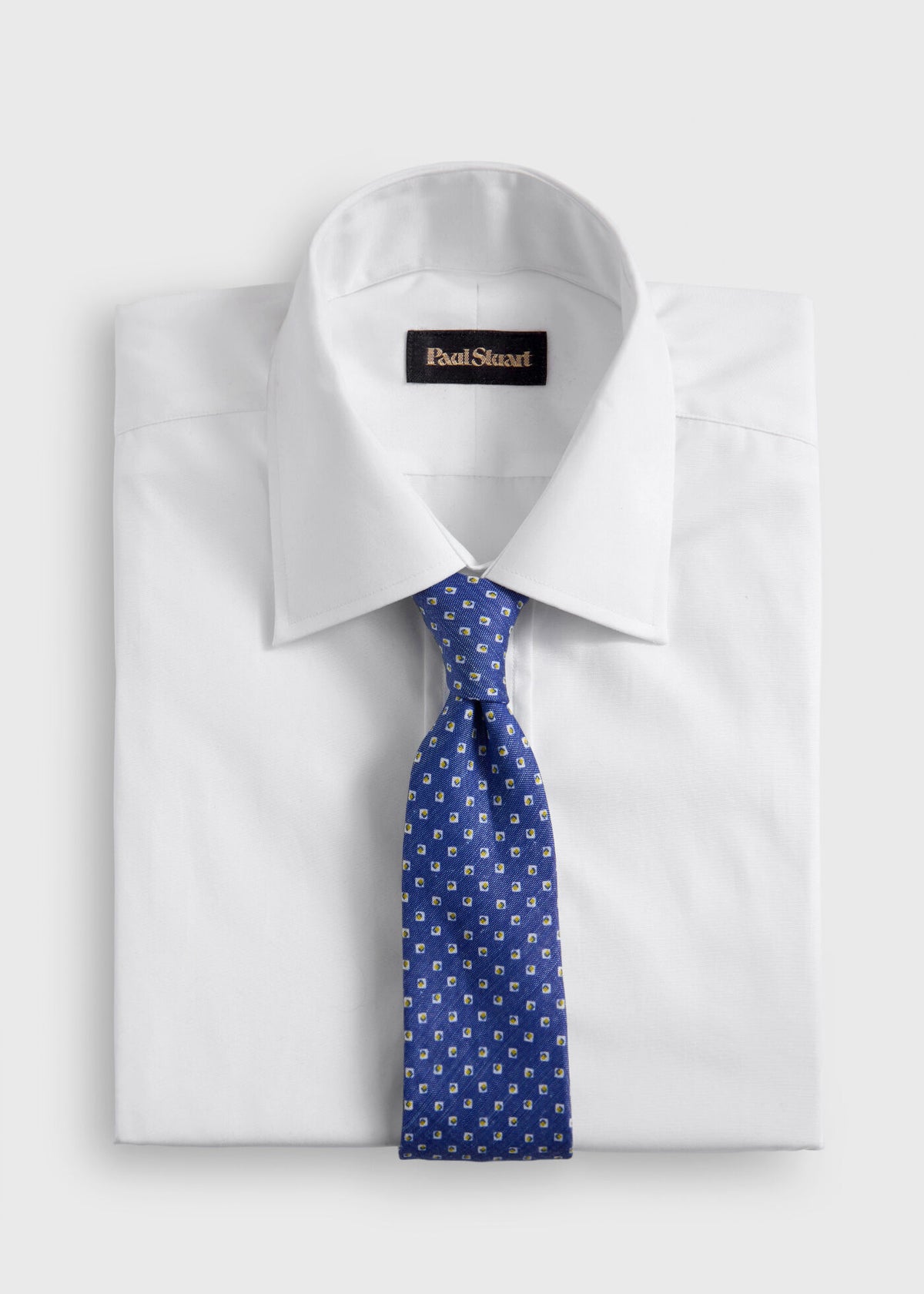 Silk Diamond Medallion Print Tie Green - Paul Stuart