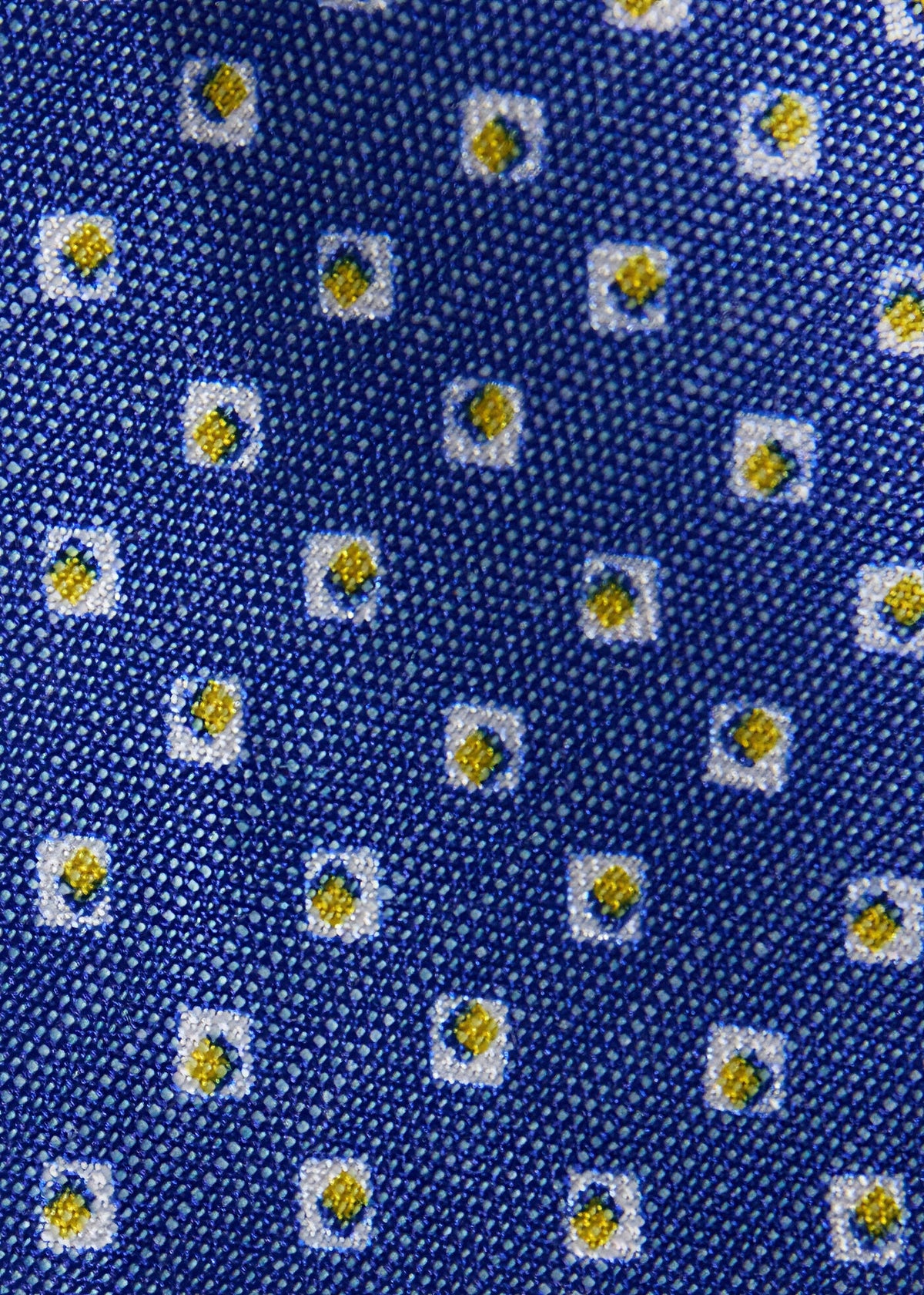 Silk Diamond Medallion Print Tie Green - Paul Stuart