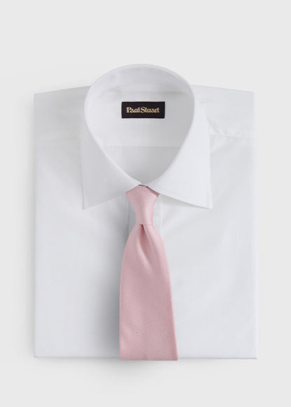 Solid Textured Woven Tie Magenta - Paul Stuart