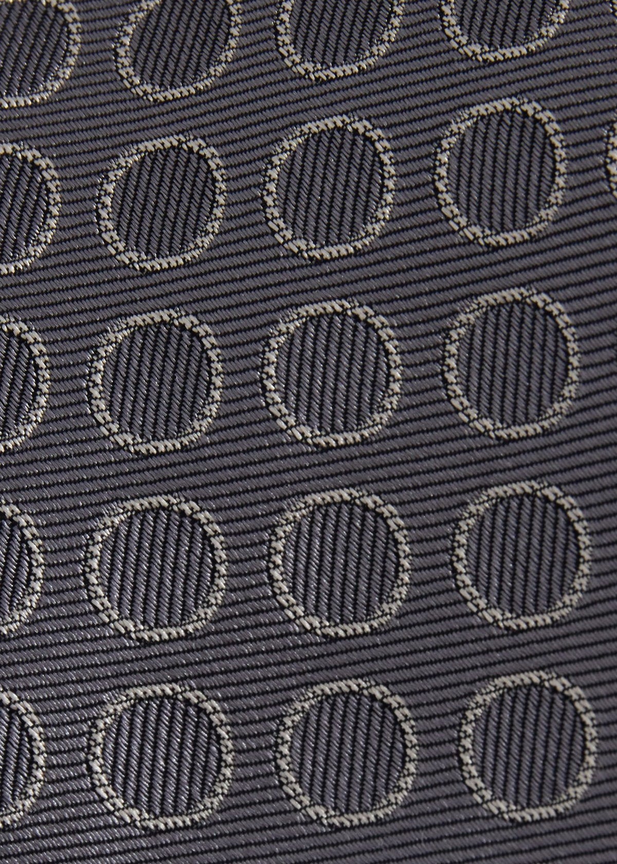 Woven Silk Circles Tie Black - Paul Stuart