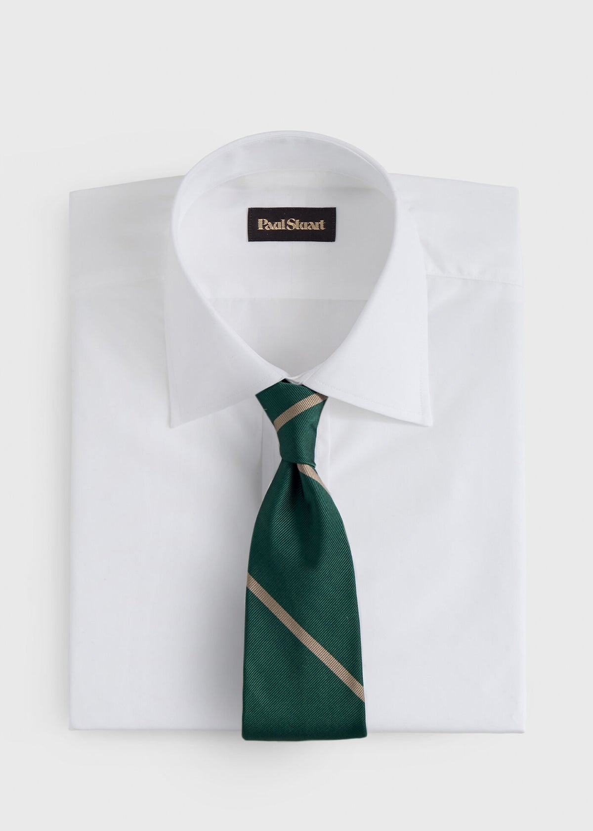 Woven Silk Regimental Stripe Tie Blue/Gold - Paul Stuart