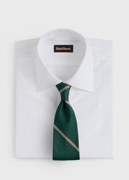 Woven Silk Regimental Stripe Tie Blue/Gold - Paul Stuart
