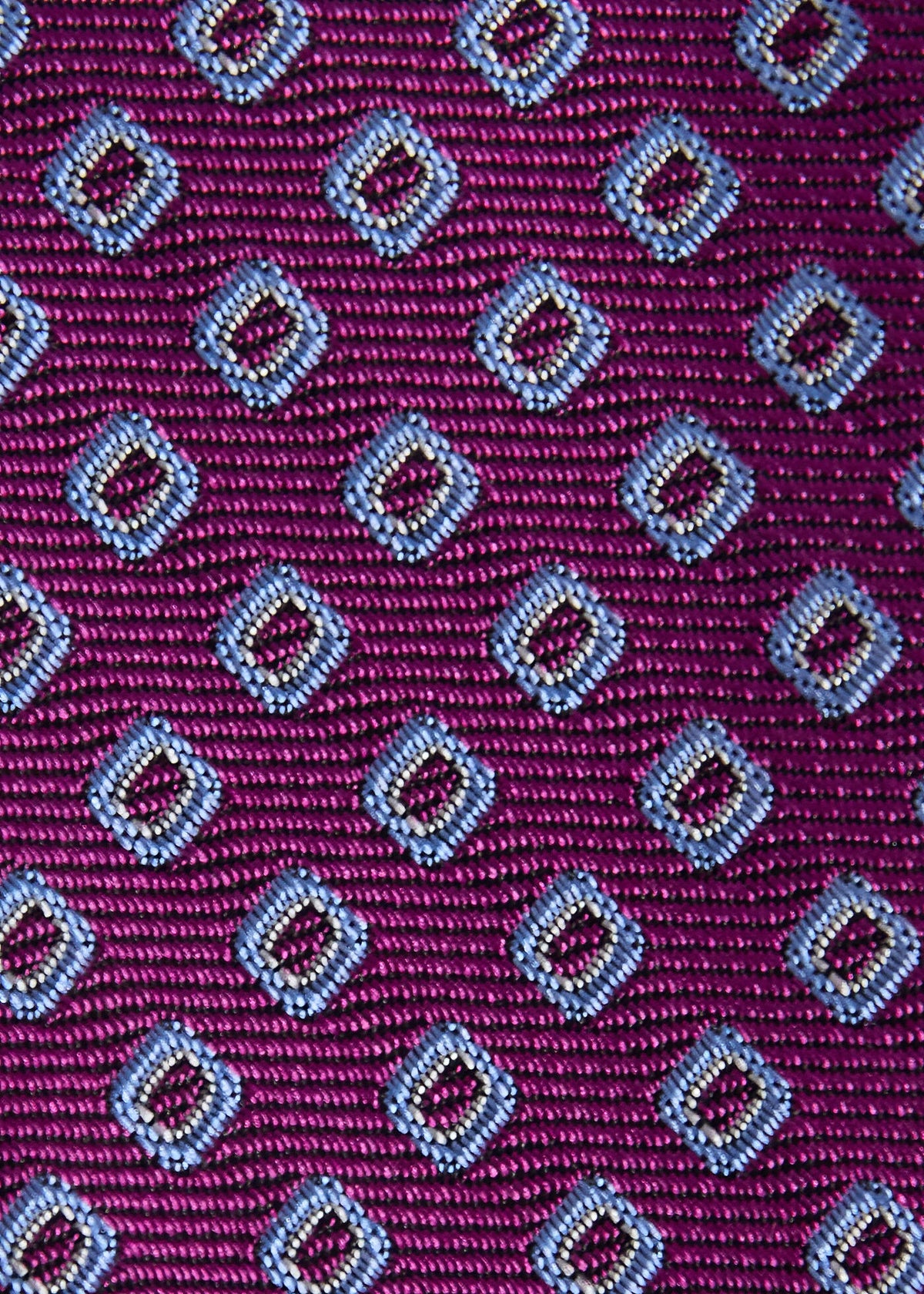 Silk Micro Square Print Tie Light Blue - Paul Stuart
