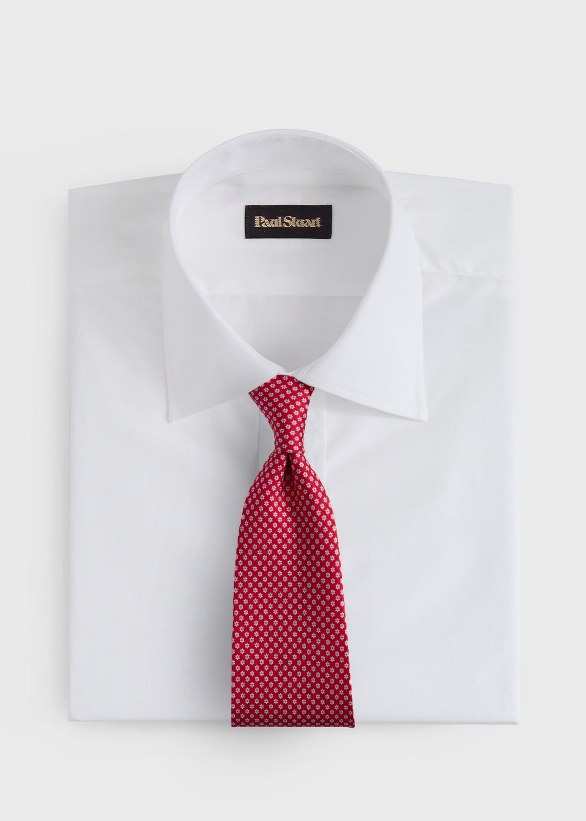Silk Micro Daisy Print Tie Blue, unselectable - Paul Stuart