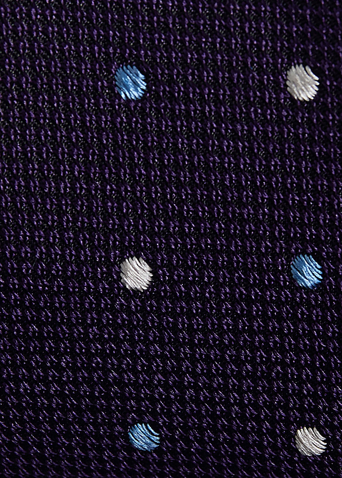 Woven Silk Dot Tie Navy/Lilac - Paul Stuart