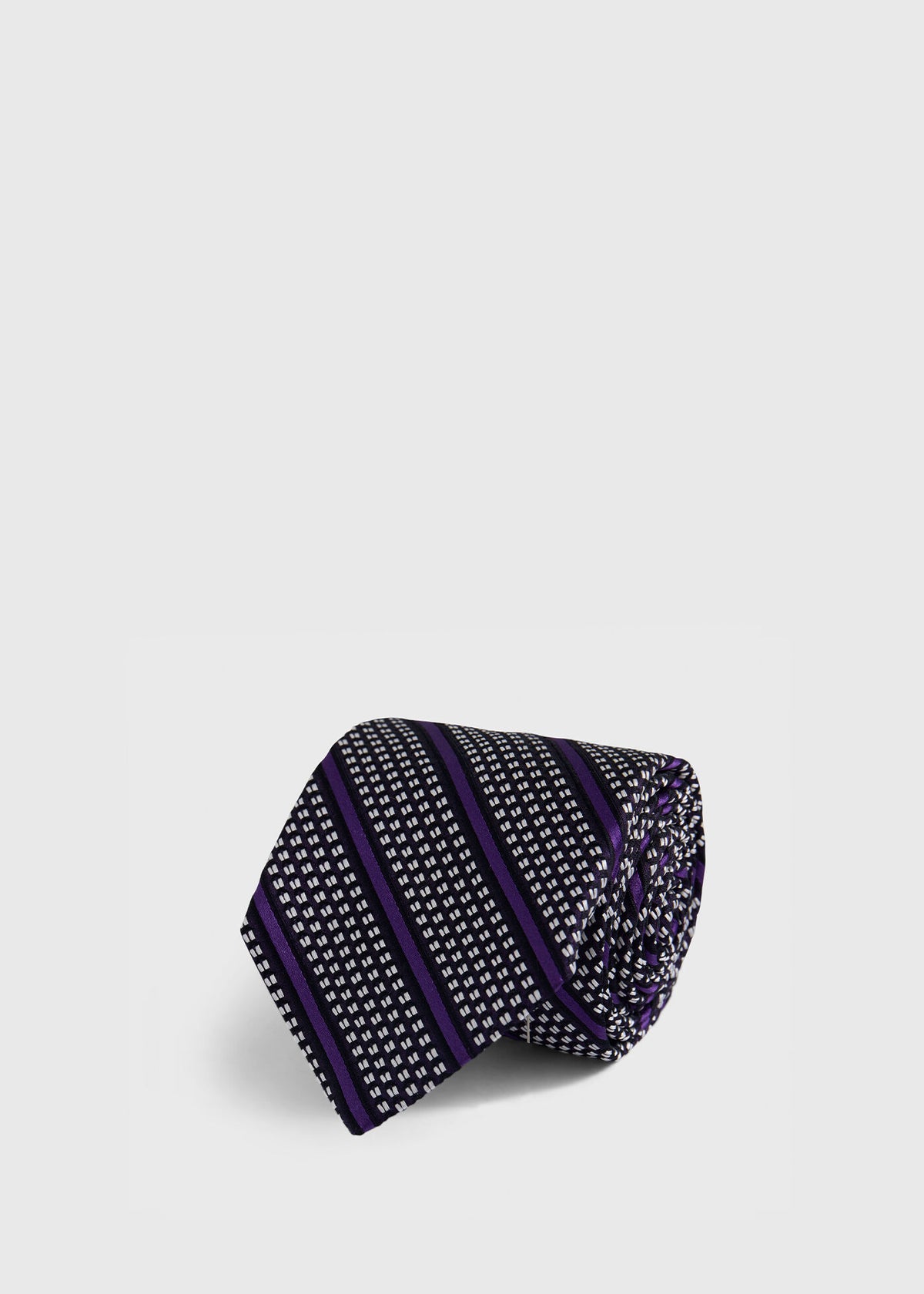 Silk Grenadine Stripe Tie Navy - Paul Stuart