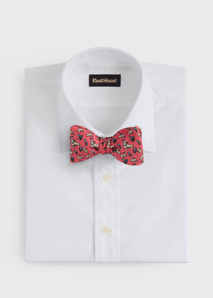 Silk Printed Bow Tie Purple - Paul Stuart