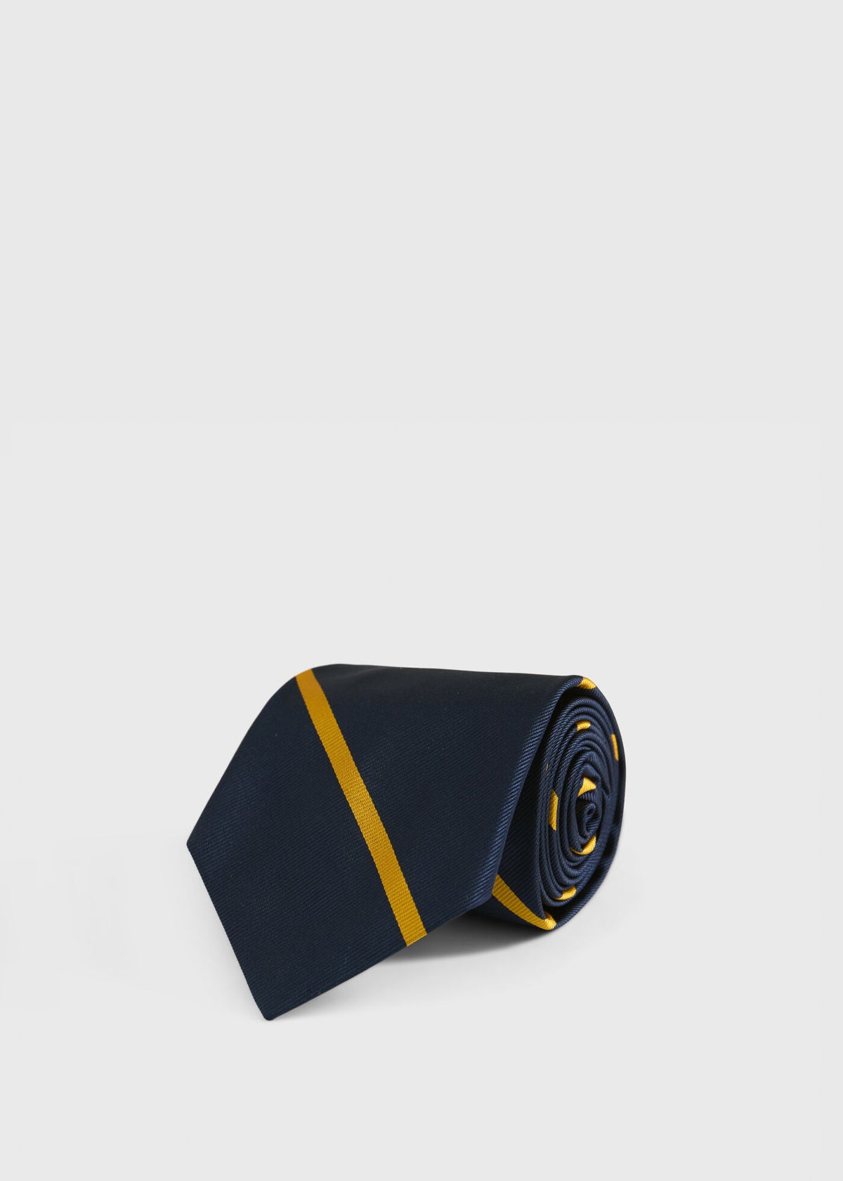 Woven Silk Regimental Stripe Tie Blue/Gold - Paul Stuart