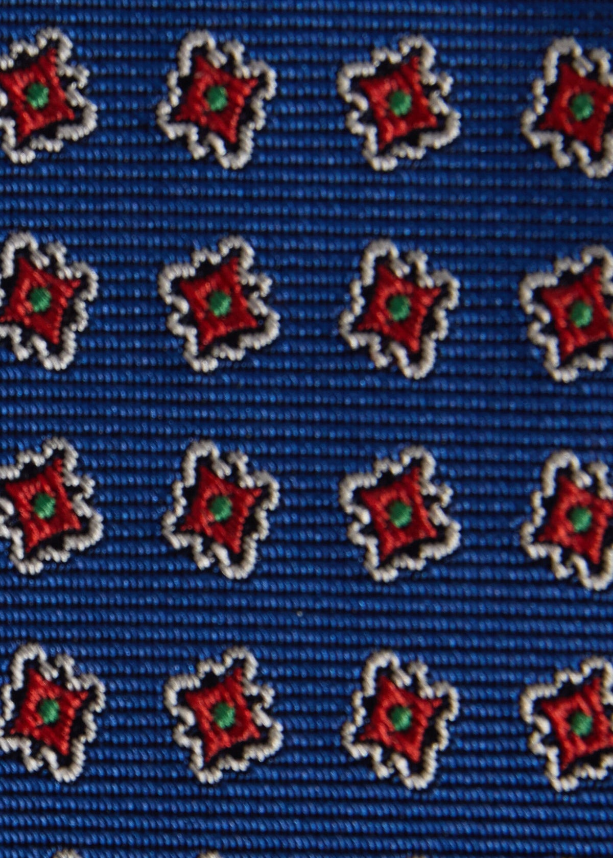 Silk Tile Motif Tie Light Blue - Paul Stuart