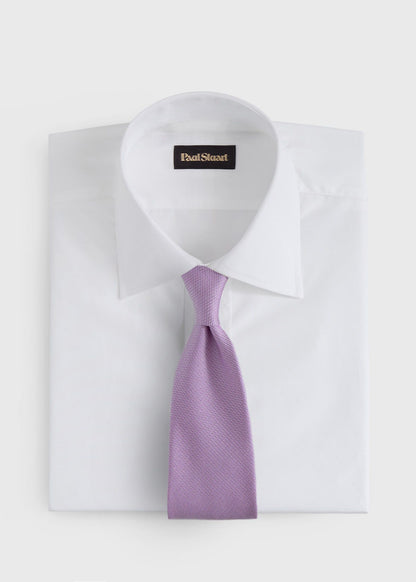 Solid Textured Woven Tie Magenta - Paul Stuart