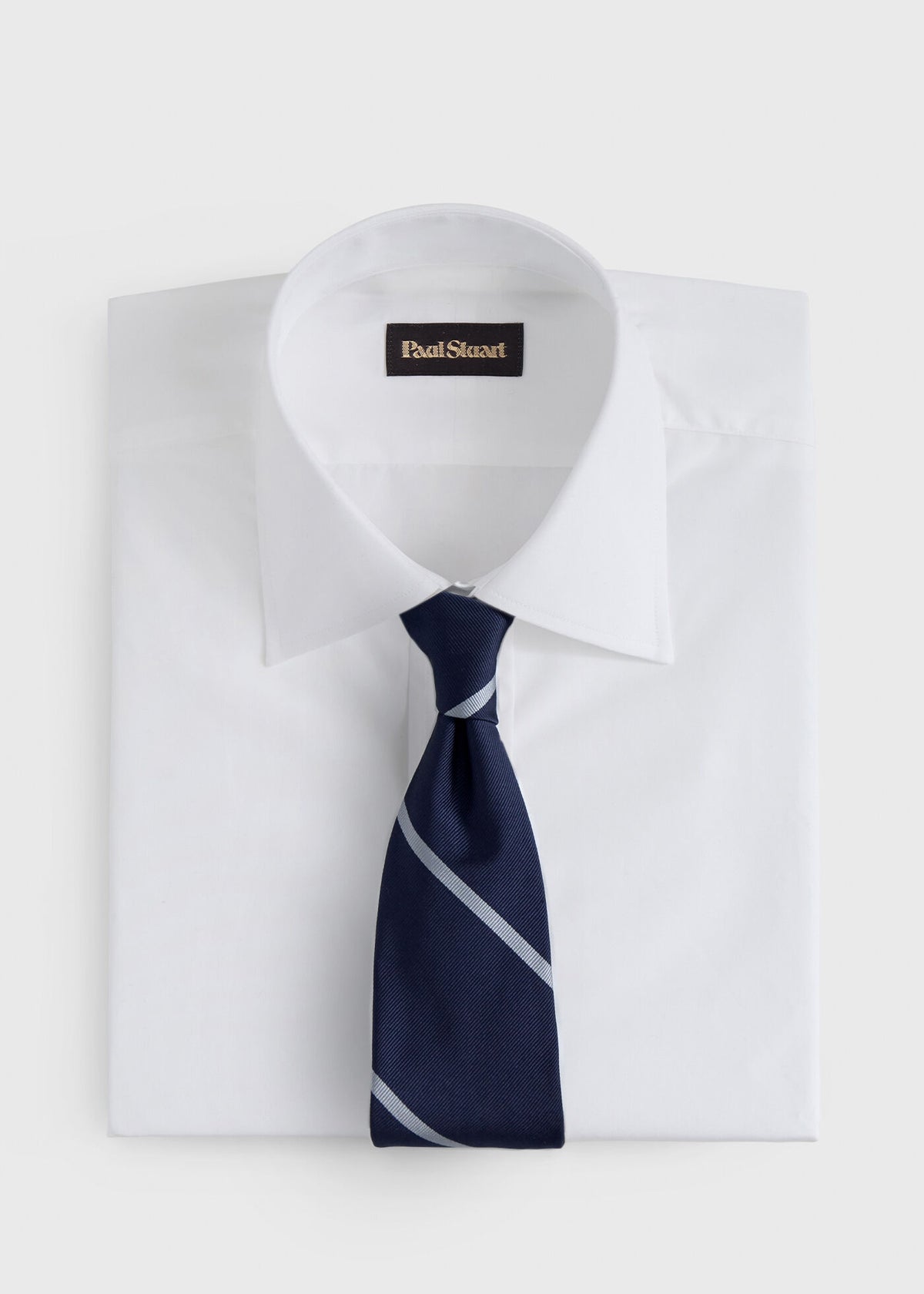 Woven Silk Regimental Stripe Tie Blue/Gold - Paul Stuart