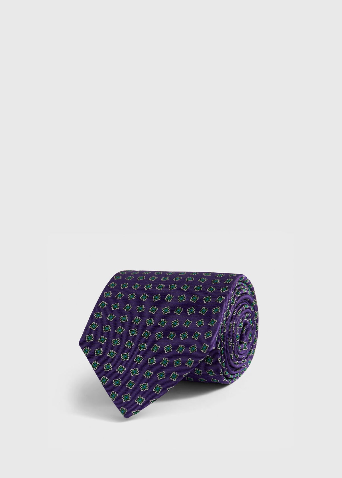 Silk Tile Motif Tie Light Blue - Paul Stuart