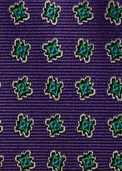 Silk Tile Motif Tie Light Blue - Paul Stuart