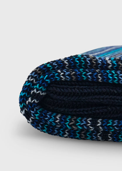 Multicolor Stripe Sock Blue - Paul Stuart
