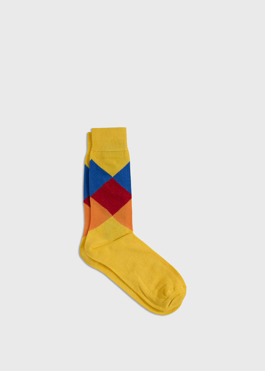 Argyle Crew Sock Green - Paul Stuart