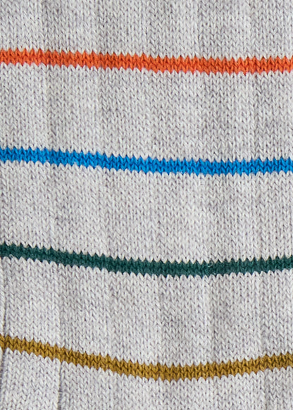 Colorful Striped Summer Sock Blue - Paul Stuart