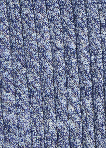 Mélange Vertical Stripe Sock Blue - Paul Stuart