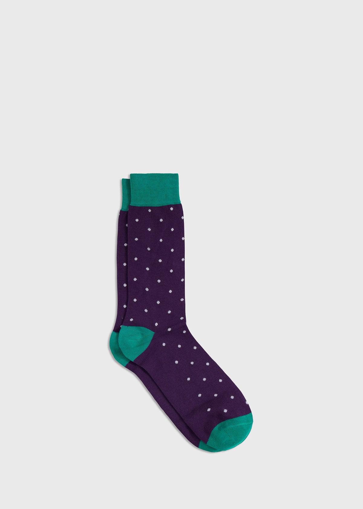 Polka Dot Crew Sock Mint - Paul Stuart