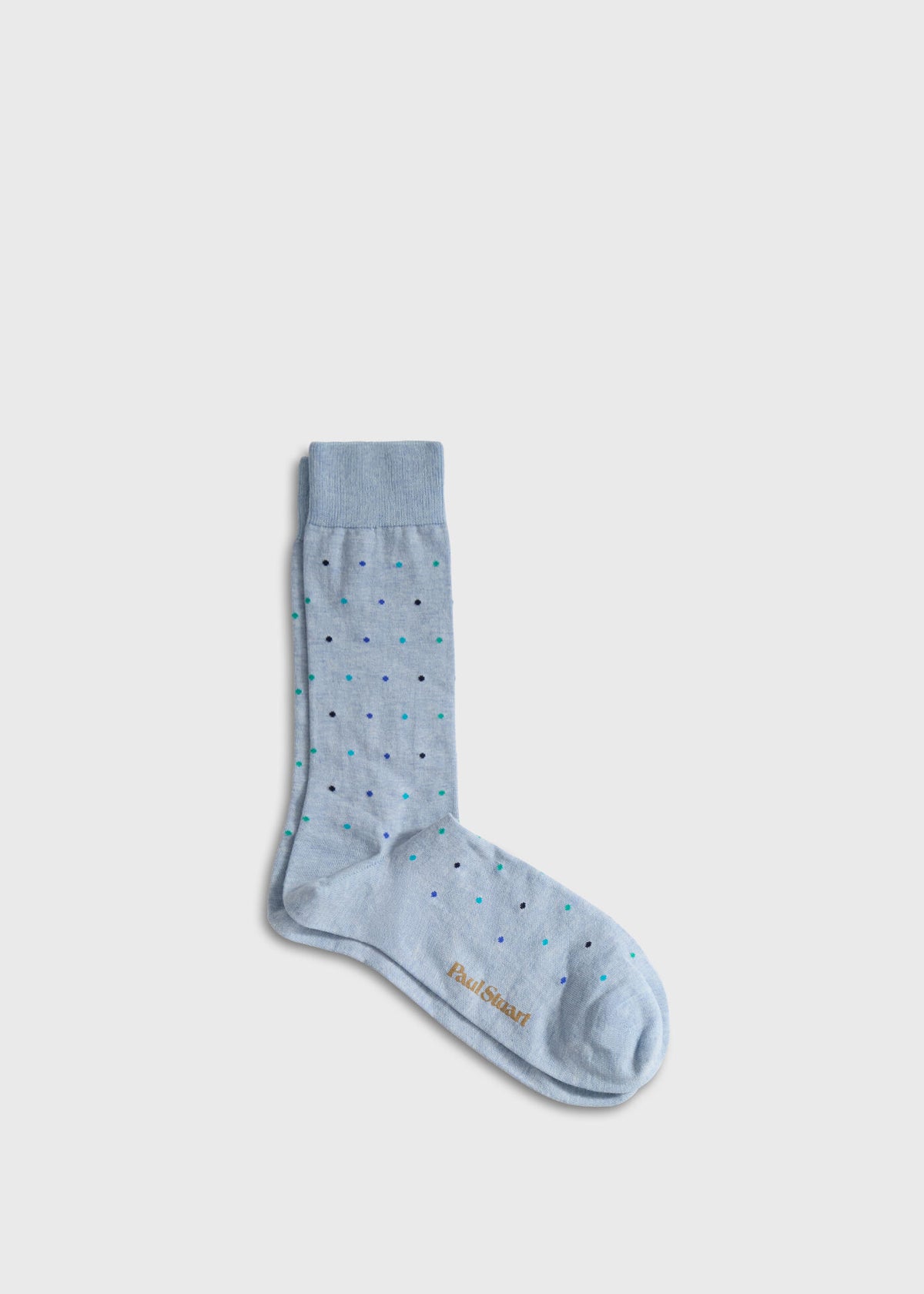 Micro Poka-Dot Crew Sock Grey - Paul Stuart